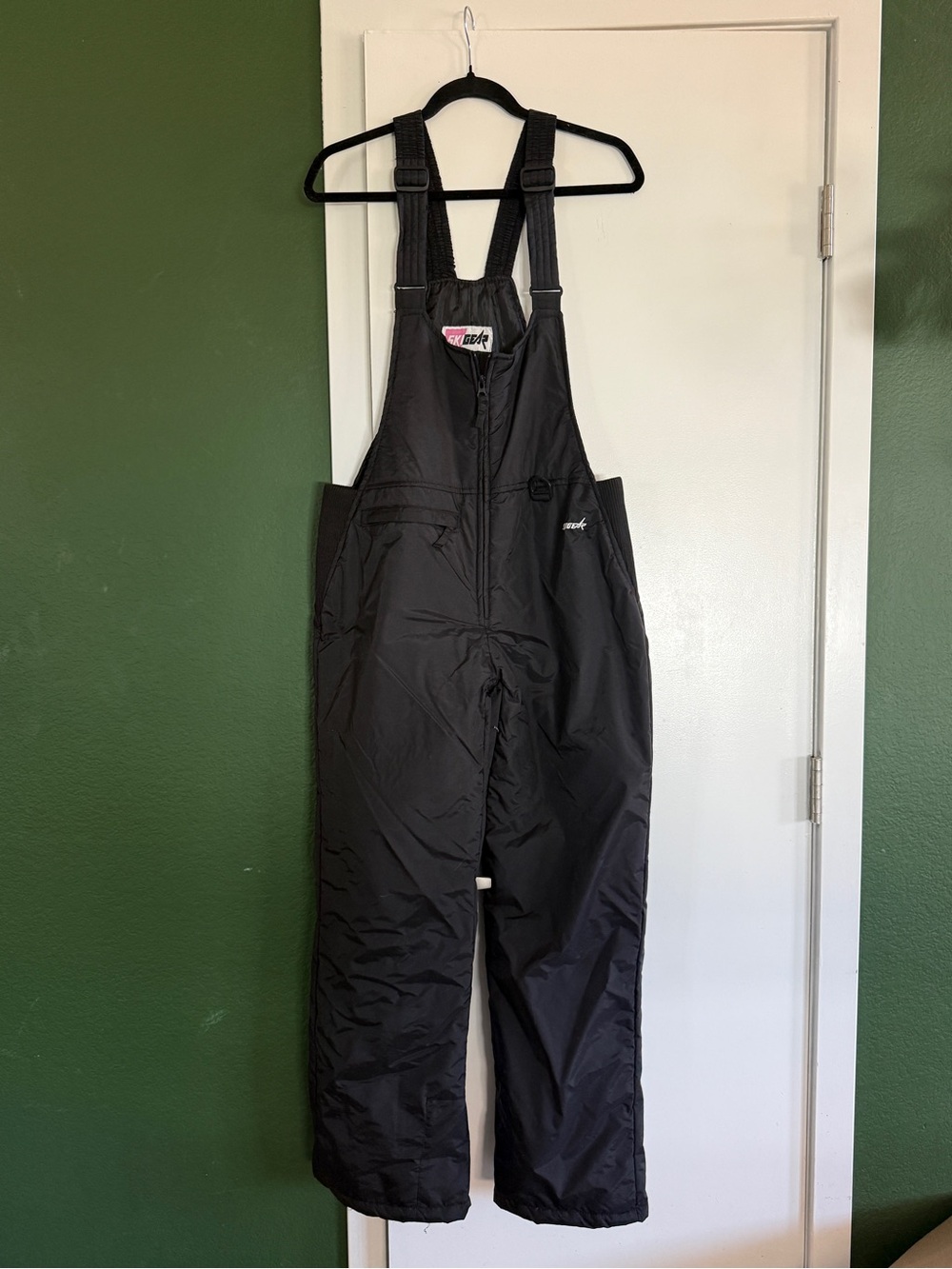 Insulated Black Ski Jumpsuit with Adjustable Straps